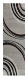 13' Gray and Black Abstract Power Loom Distressed Runner Rug - Homeroots - Flyclothing LLC
