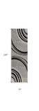 20' Gray and Black Abstract Power Loom Distressed Runner Rug - Homeroots - Flyclothing LLC