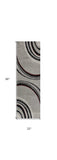 8' Gray and Black Abstract Power Loom Distressed Runner Rug - Homeroots - Flyclothing LLC