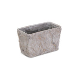 9" Gray Speckle Glaze Cement Indoor Outdoor Rectangular Pot Planter - Homeroots - Flyclothing LLC