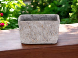 9" Gray Speckle Glaze Cement Indoor Outdoor Rectangular Pot Planter - Homeroots - Flyclothing LLC