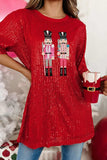 Nutcracker Round Neck Half Sleeve T-Shirt - Trendsi - Flyclothing LLC