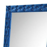 74" Blue Velvet Accent Mirror - Homeroots - Flyclothing LLC