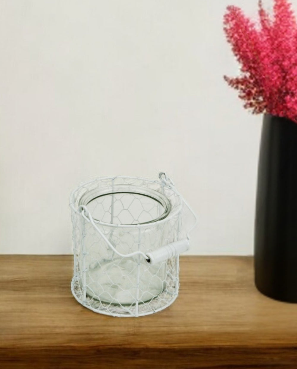 5" White Metal Tabletop Lantern Candle Holder - Homeroots - Flyclothing LLC