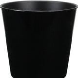 11" Black Recycled Plastic Indoor Outdoor Round Pot Planter - Homeroots - Flyclothing LLC
