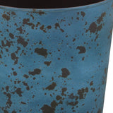 11" Blue Recycled Plastic Indoor Outdoor Round Pot Planter - Homeroots - Flyclothing LLC