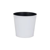 11" White Recycled Plastic Indoor Outdoor Round Pot Planter - Homeroots - Flyclothing LLC