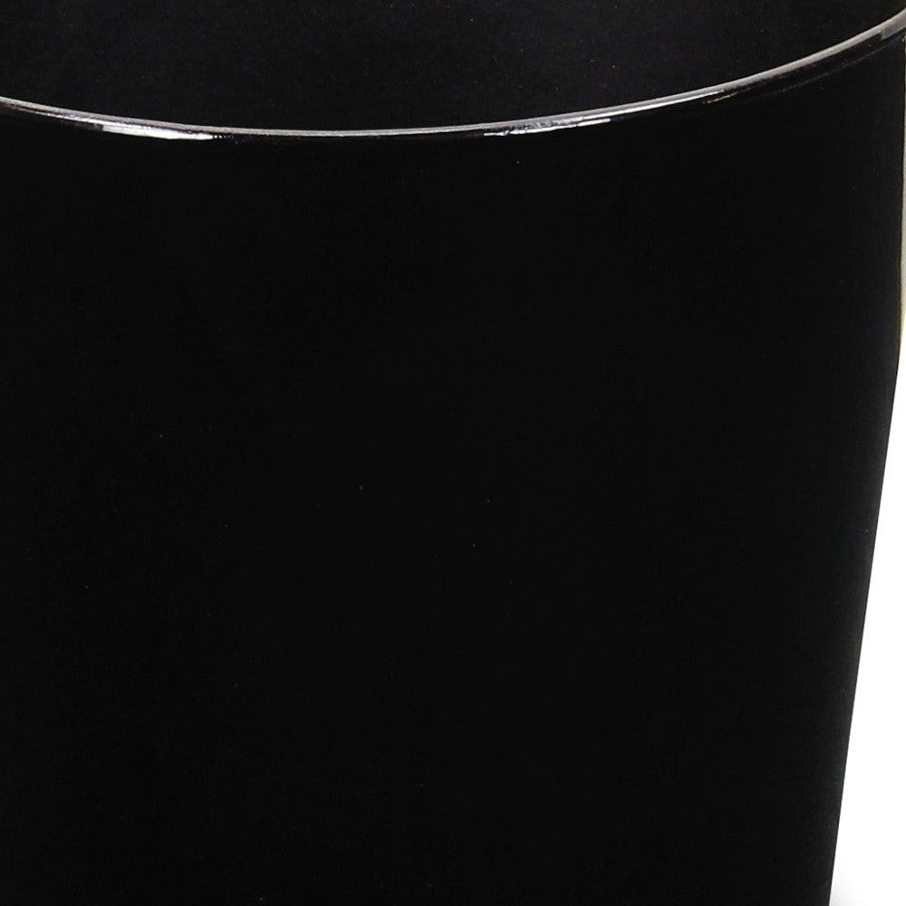 9" Black Recycled Plastic Indoor Outdoor Round Pot Planter - Homeroots - Flyclothing LLC