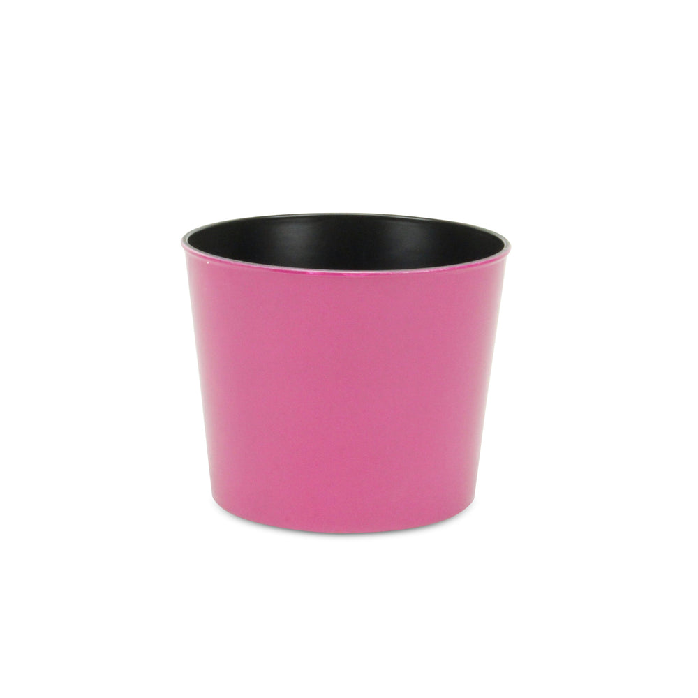 7" Hot Pink Recycled Plastic Indoor Outdoor Round Pot Planter - Homeroots - Flyclothing LLC