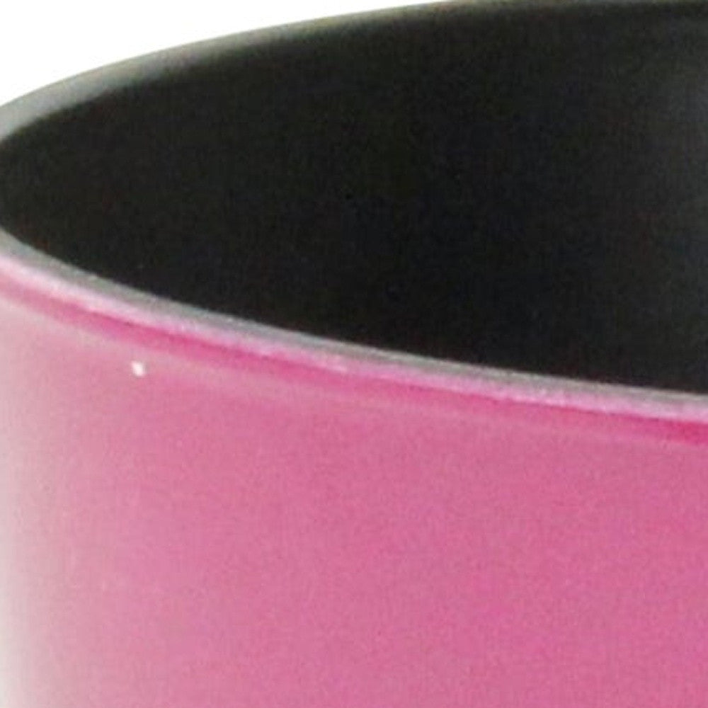 7" Hot Pink Recycled Plastic Indoor Outdoor Round Pot Planter - Homeroots - Flyclothing LLC