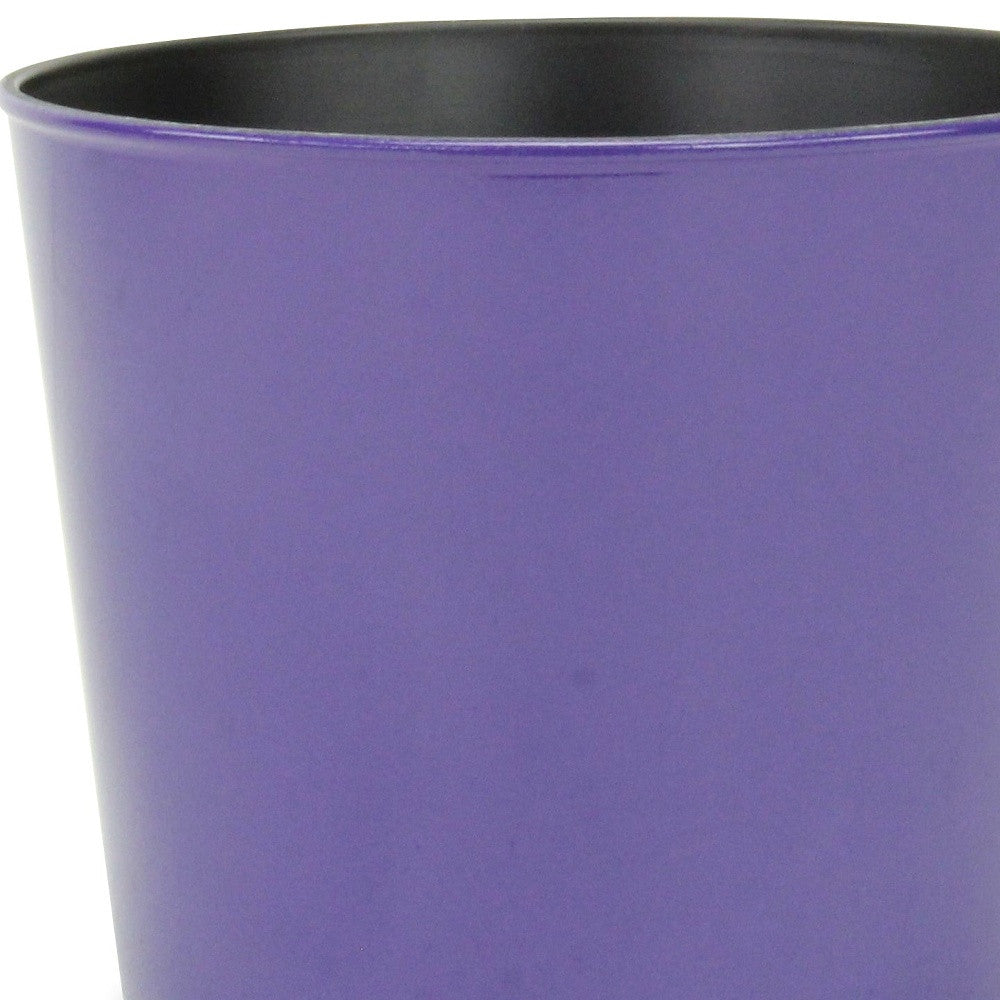 7" Navy Blue Recycled Plastic Indoor Outdoor Round Pot Planter - Homeroots - Flyclothing LLC