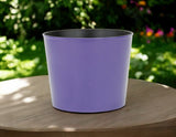 7" Navy Blue Recycled Plastic Indoor Outdoor Round Pot Planter - Homeroots - Flyclothing LLC