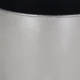 7" Silver Recycled Plastic Indoor Outdoor Round Pot Planter - Homeroots - Flyclothing LLC