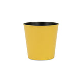 7" Yellow Recycled Plastic Indoor Outdoor Round Pot Planter - Homeroots - Flyclothing LLC
