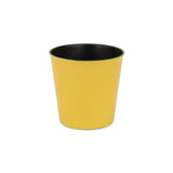 7" Yellow Recycled Plastic Indoor Outdoor Round Pot Planter - Homeroots - Flyclothing LLC