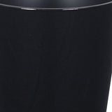 7" Black Recycled Plastic Indoor Outdoor Round Pot Planter - Homeroots - Flyclothing LLC