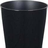 7" Black Recycled Plastic Indoor Outdoor Round Pot Planter - Homeroots - Flyclothing LLC