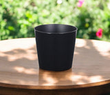 7" Black Recycled Plastic Indoor Outdoor Round Pot Planter - Homeroots - Flyclothing LLC