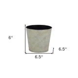 7" Silver Recycled Plastic Indoor Outdoor Round Nursery Pot - Homeroots - Flyclothing LLC