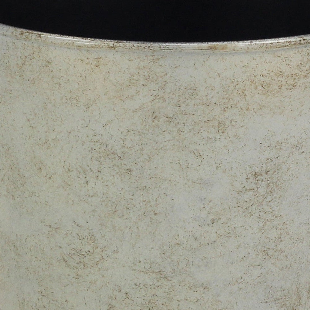 7" Silver Recycled Plastic Indoor Outdoor Round Nursery Pot - Homeroots - Flyclothing LLC