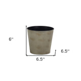 7" Gray Recycled Plastic Indoor Outdoor Round Pot Planter - Homeroots - Flyclothing LLC