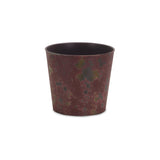 7" Red Recycled Plastic Indoor Outdoor Round Pot Planter - Homeroots - Flyclothing LLC