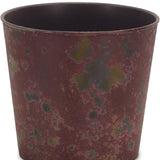 7" Red Recycled Plastic Indoor Outdoor Round Pot Planter - Homeroots - Flyclothing LLC