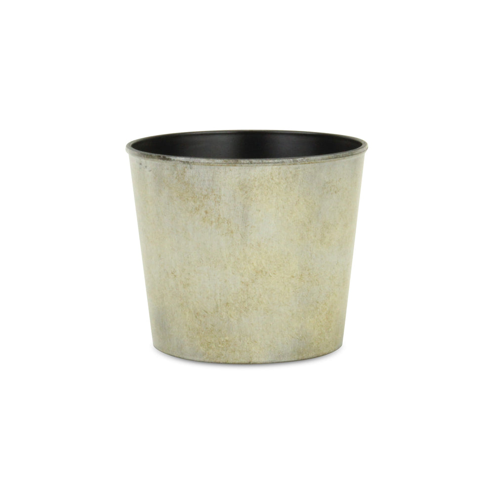 6" Gray Recycled Plastic Indoor Outdoor Round Pot Planter - Homeroots - Flyclothing LLC