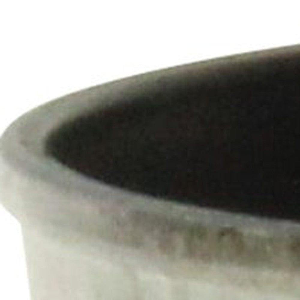 6" Gray Recycled Plastic Indoor Outdoor Round Pot Planter - Homeroots - Flyclothing LLC