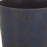 6" Blue Recycled Plastic Indoor Outdoor Round Pot Planter - Homeroots - Flyclothing LLC