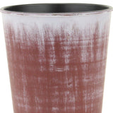 5" Brown and Ivory Abstract Recycled Plastic Indoor Outdoor Round Nursery Pot - Homeroots - Flyclothing LLC