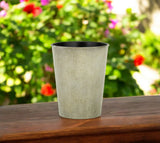 5" Gray Recycled Plastic Indoor Outdoor Round Pot Planter - Homeroots - Flyclothing LLC