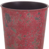 5" Red Recycled Plastic Indoor Outdoor Round Pot Planter - Homeroots - Flyclothing LLC