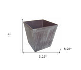 5" Brown and Ivory Abstract Recycled Plastic Indoor Outdoor Rectangular Pot Planter - Homeroots - Flyclothing LLC