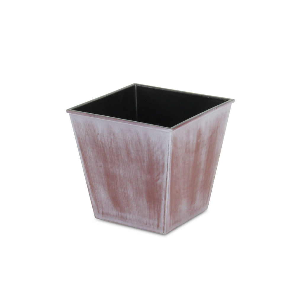 5" Brown and Ivory Abstract Recycled Plastic Indoor Outdoor Rectangular Pot Planter - Homeroots - Flyclothing LLC