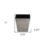 5" Gray Recycled Plastic Indoor Outdoor Rectangular Nursery Pot - Homeroots - Flyclothing LLC