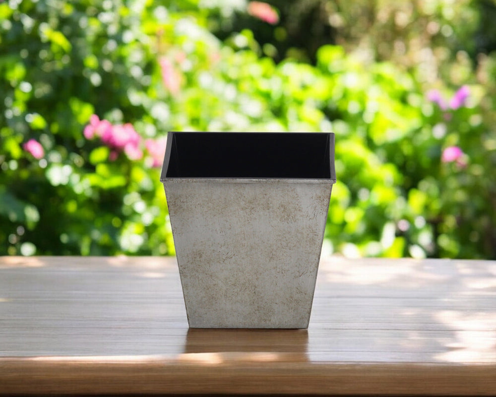 5" Gray Recycled Plastic Indoor Outdoor Rectangular Nursery Pot - Homeroots - Flyclothing LLC