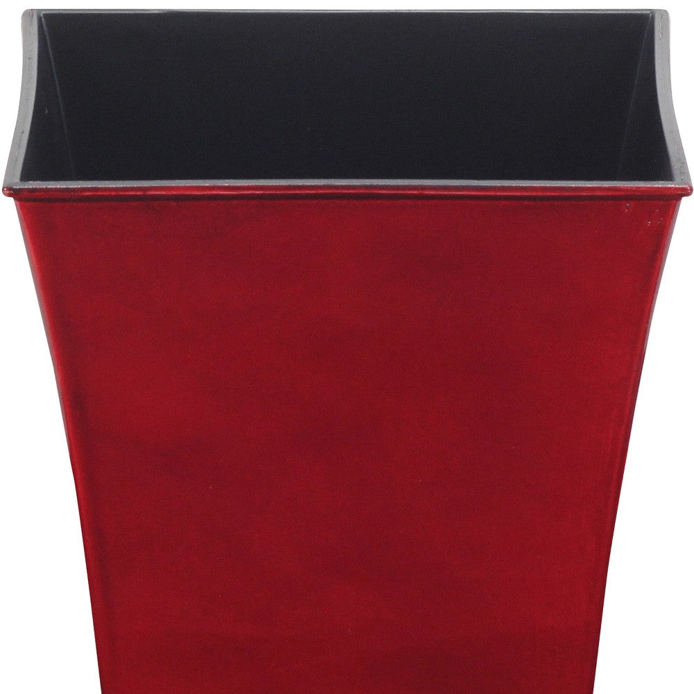 7" Red Recycled Plastic Indoor Outdoor Rectangular Pot Planter - Homeroots - Flyclothing LLC