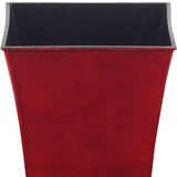 7" Red Recycled Plastic Indoor Outdoor Rectangular Pot Planter - Homeroots - Flyclothing LLC