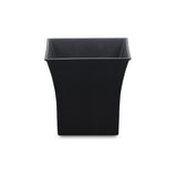 7" Black Recycled Plastic Indoor Outdoor Square Nursery Pot
