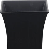 7" Black Recycled Plastic Indoor Outdoor Square Nursery Pot - Homeroots