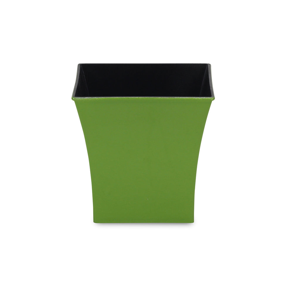 7" Lime Green Recycled Plastic Indoor Outdoor Square Pot Planter - Homeroots