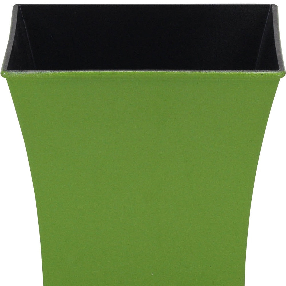 7" Lime Green Recycled Plastic Indoor Outdoor Square Pot Planter