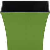 7" Lime Green Recycled Plastic Indoor Outdoor Square Pot Planter