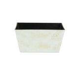 8" Cream Recycled Plastic Indoor Outdoor Rectangular Planter Box