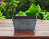 8" Blue Recycled Plastic Indoor Outdoor Rectangular Planter Box - Homeroots