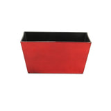 8" Red Recycled Plastic Indoor Outdoor Rectangular Planter Box