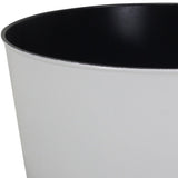 12" White Recycled Plastic Indoor Outdoor Round Pot Planter
