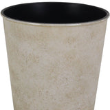 5" Cream Recycled Plastic Indoor Outdoor Round Pot Planter