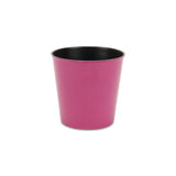 5" Hot Pink Recycled Plastic Indoor Outdoor Round Pot Planter - Homeroots